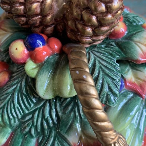 Fitz & Floyd Classics Jolly Ole St. Nick Fruited Bowl With lid Retired - Picture 4 of 10